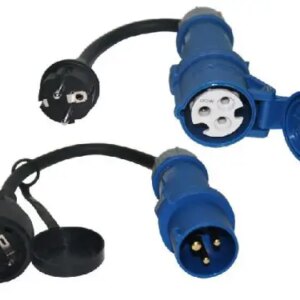 2  ADAPTER 230V MENNEKES CEE Stecker Kupplung Camping/Boot WoMo H07RN-F 3x2,5mm² 16A